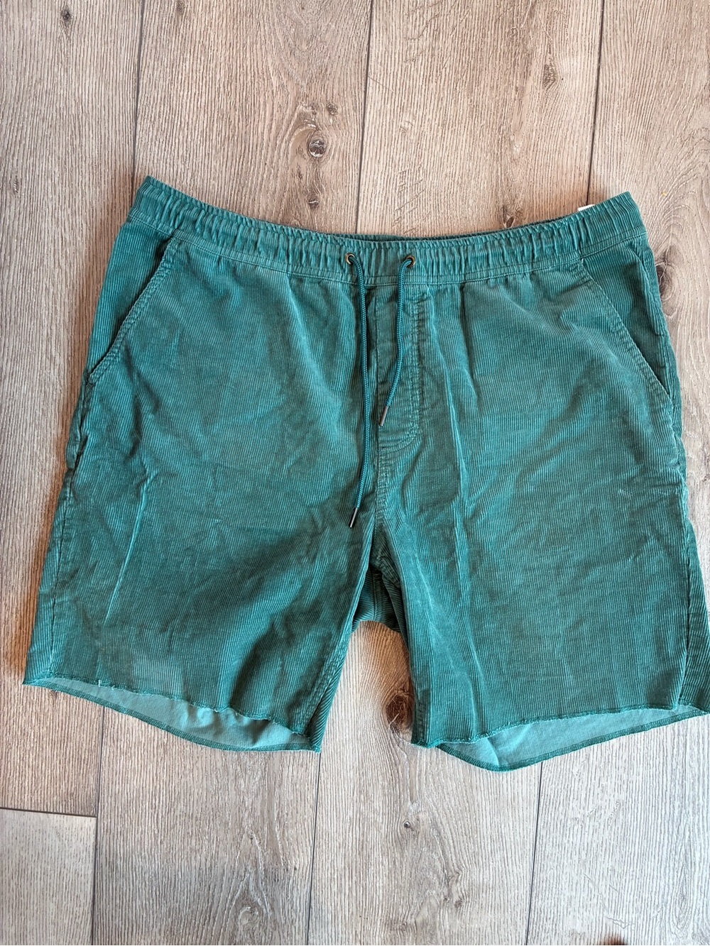 Brixton Teal Green Corduroy Drawstring Men's Shorts